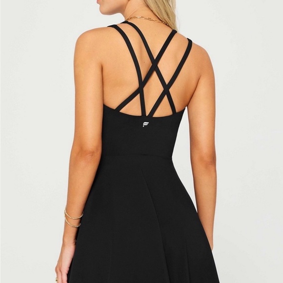 Fabletics Elegant Black Sleeveless Mini Dress - Picture 2 of 9